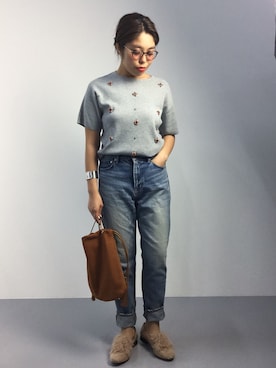 「VINCA（ヴィンカ）のアイテム」を使った、ぽんさん（レディース・158cm）の秋コーディネート