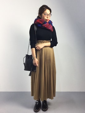 「YEVS（イーブス）のアイテム」を使った、ぽんさん（レディース・158cm）の秋コーディネート