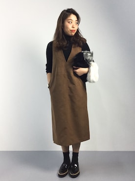 「YEVS（イーブス）のアイテム」を使った、ぽんさん（レディース・158cm）の秋コーディネート