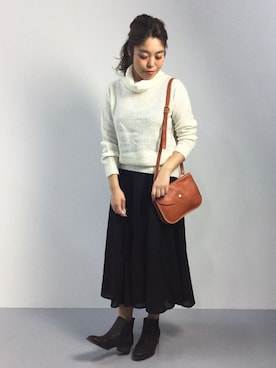 「IL BISONTE（イルビゾンテ）のアイテム」を使った、ぽんさん（レディース・158cm）の秋コーディネート