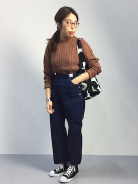 ぽんさん（レディース・158cm）の秋コーディネート