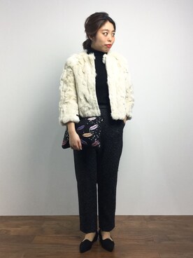 「Another Edition（アナザーエディション）のアイテム（その他アウター）」を使った、ぽんさん（レディース・158cm）の冬コーディネート