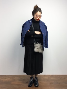 「orSlow（オアスロウ）のアイテム（ジャケット/アウター）」を使った、ぽんさん（レディース・158cm）の冬コーディネート