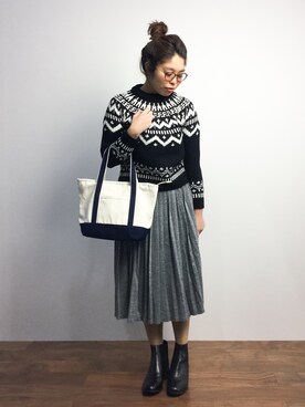 ぽんさん（レディース・158cm）の冬コーディネート