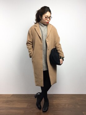「CLANE（クラネ）のアイテム（シューズ）」を使った、ぽんさん（レディース・158cm）の冬コーディネート