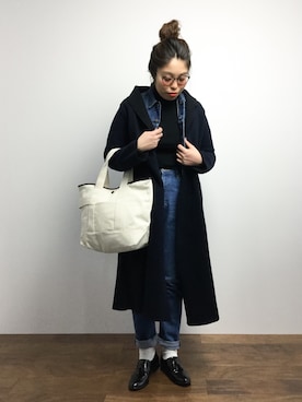 「orSlow（オアスロウ）のアイテム（ジャケット/アウター）」を使った、ぽんさん（レディース・158cm）の冬コーディネート