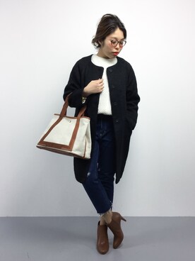 「Sara Sara（サラ サラ）のアイテム」を使った、ぽんさん（レディース・158cm）の冬コーディネート