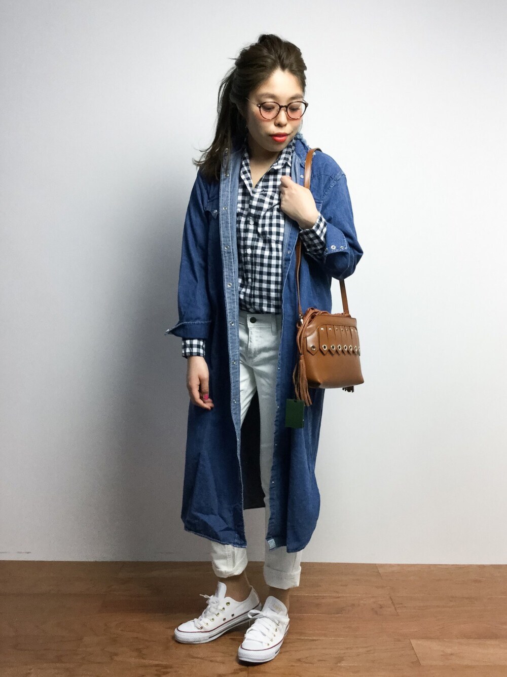 Frank & Eileen】 別注ギンガムチェックシャツ:EILEEN#を使った