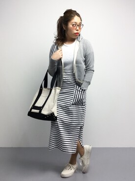 40ボーダースカート を使った人気ファッションコーディネート Wear