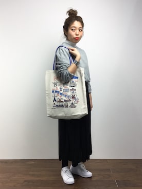「REIGNING CHAMP（レイニングチャンプ）のアイテム（スウェット）」を使った、ぽんさん（レディース・158cm）の春コーディネート