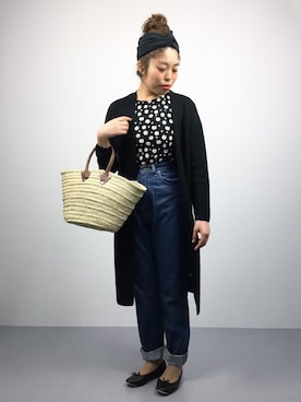 「Lee×Cher（リー×シェル）のアイテム」を使った、ぽんさん（レディース・158cm）の春コーディネート