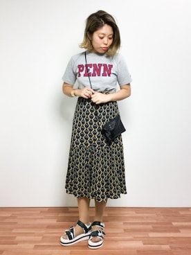 「Burner（バーナー）のアイテム」を使った、ぽんさん（レディース・158cm）の夏コーディネート
