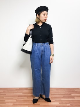 「Another Edition（アナザーエディション）のアイテム（ハンチング/ベレー帽）」を使った、ぽんさん（レディース・158cm）の夏コーディネート