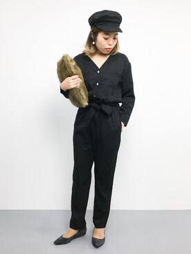 「Casselini（キャセリーニ）のアイテム（キャスケット）」を使った、ぽんさん（レディース・158cm）の秋コーディネート
