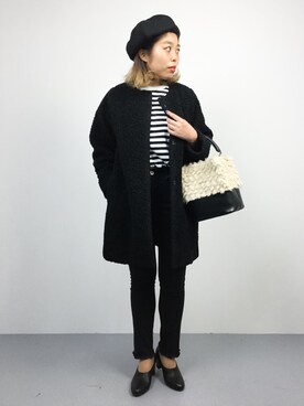 「simple」｜「アイテム（その他アウター）」を使った、ぽんさん（レディース・158cm）の秋コーディネート