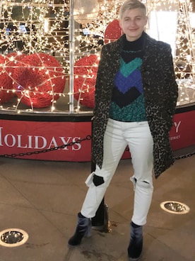 「OLD NAVY（オールドネイビー）のアイテム（ピーコート）」を使った、Katy Conroyさん（レディース・178cm）の秋コーディネート