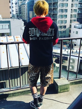 「BUTTSTAIN（バットステイン）のアイテム」を使った、いわもとさん（メンズ・166cm）の秋コーディネート