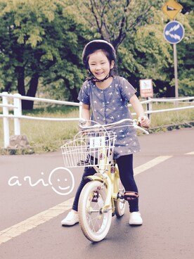 「5歳」｜「アイテム（シャツワンピース）」を使った、ariさん（キッズ・120cm）の夏コーディネート