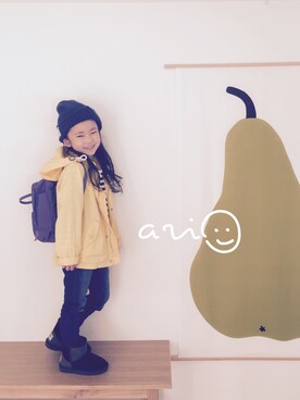 「5歳」｜「アイテム（マウンテンパーカー）」を使った、ariさん（キッズ・120cm）の秋コーディネート