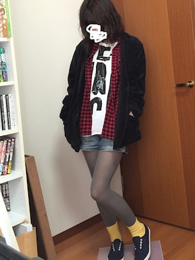 「黒ジャケット」｜ぁみ、さん（レディース・160cm・20代）の春コーディネート