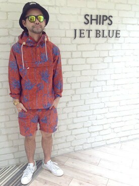 西川さんの（SHIPS JET BLUE | シップスジェットブルー）を使ったコーディネート