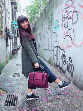 「MEIER.Q（マイヤーキュー）のアイテム（その他アウター）」を使った、Lydiaさん（レディース・157cm）の冬コーディネート
