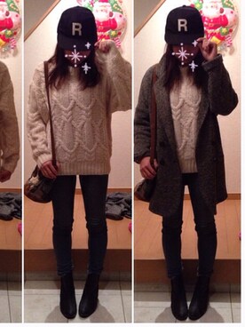 Mさん（レディース・158cm）の冬コーディネート