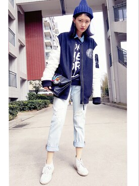 mochyさん（レディース・172cm）の冬コーディネート