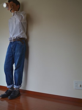 「Daniel Wellington（ダニエルウェリントン）のDaniel Wellington Dapper St Mawes（アナログ腕時計、ベージュ系）」を使った、たろう＊＊さん（メンズ・176cm）の秋コーディネート