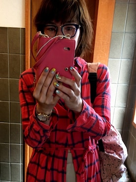 「FREE'S MART（フリーズマート）のアイテム（シャツワンピース）」を使った、kahi さん（レディース・166cm）の春コーディネート