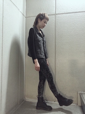 「MONKI（モンキ）のアイテム（レギンス/スパッツ）」を使った、森山保奈美さん（レディース・154cm）の夏コーディネート