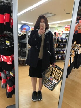 「GAP（ギャップ）のアイテム（フォーマルスーツ/小物）」を使った、萱さん（レディース・154cm）の冬コーディネート