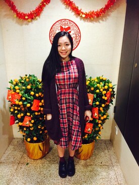 「MONKI（モンキ）のアイテム（ダッフルコート）」を使った、ABさん（レディース・160cm）の冬コーディネート