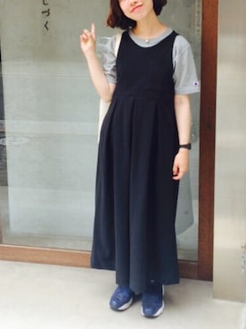 「COSMIC WONDER Light Source（コズミックワンダーライトソース）のアイテム（バッグ）」を使った、悠里さん（レディース・161cm）の夏コーディネート