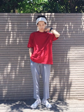 「アイテム（ヘアアクセサリー）」を使った、沖永大暉さん（メンズ・176cm）の夏コーディネート