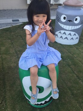 「アイテム（ドレス）」を使った、Mollyさん（キッズ・90cm）の秋コーディネート