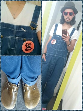 「アイテム（オールインワン・サロペット）」を使った、higerinseさん（メンズ・170cm・20代）の春コーディネート