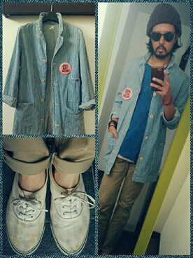 「CONEYのアイテム」を使った、higerinseさん（メンズ・170cm）の秋コーディネート