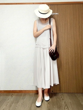 「アイテム（レインシューズ）」を使った、tsunmikaさん（レディース・172cm）の夏コーディネート