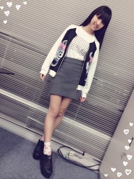 「me（ミイ）のアイテム」を使った、飯窪春菜さん（レディース・160cm）の秋コーディネート