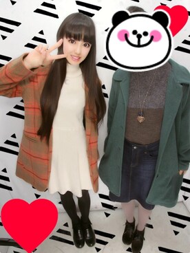 飯窪春菜さん（レディース・160cm）の冬コーディネート
