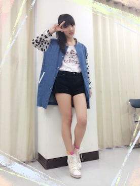 「me（ミイ）のアイテム」を使った、飯窪春菜さん（レディース・160cm）の春コーディネート