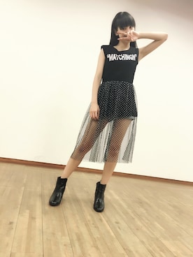 「me（ミイ）のアイテム」を使った、飯窪春菜さん（レディース・160cm）の秋コーディネート