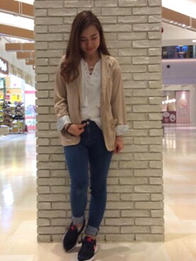 ♡R⃝i⃝e⃝♡ᵕ̈*⑅୨୧さん（レディース・152cm）の春コーディネート