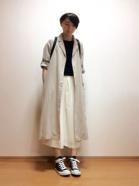 「アイテム（シャツワンピース）」を使った、kayoさん（レディース・161cm・20代）の春コーディネート