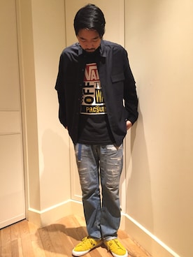 Naoki Tachibanaさん（メンズ・190cm）の夏コーディネート