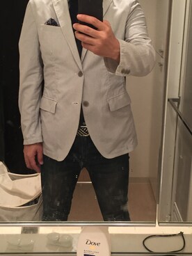 「アイテム（スーツジャケット）」を使った、カズさん（メンズ・175cm・30代）の夏コーディネート