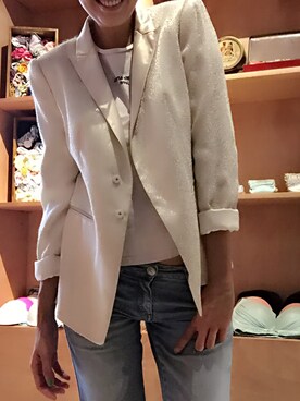 「UNKNOWN.（アンノウン）のアイテム（フォーマルスーツ/小物）」を使った、Carol Chengさん（レディース・170cm）の秋コーディネート