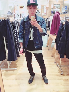 「NEW ERA（ニューエラ）のアイテム（Tシャツ/カットソー）」を使った、グリさん（メンズ・173cm）の秋コーディネート