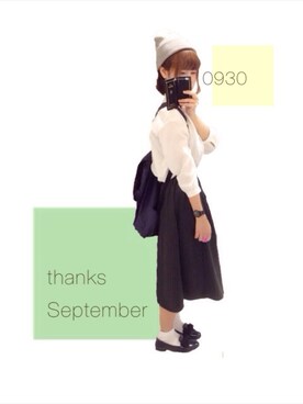 「FREE'S MART（フリーズマート）のアイテム（ニットキャップ/ビーニー）」を使った、ゆきさん（レディース・157cm）の秋コーディネート